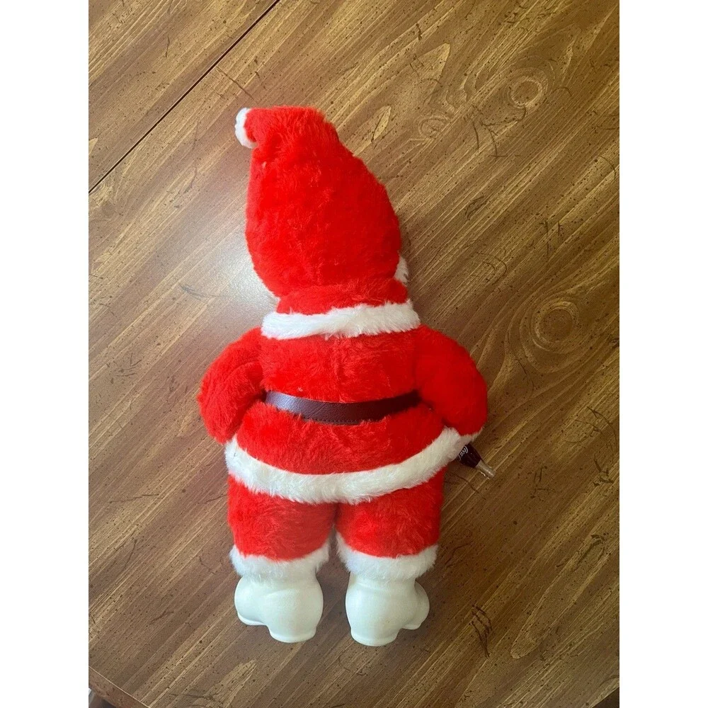 Vtg 1950s Rushton Company Coca-Cola Rubber Face Santa Claus With Coke Bottle 15”